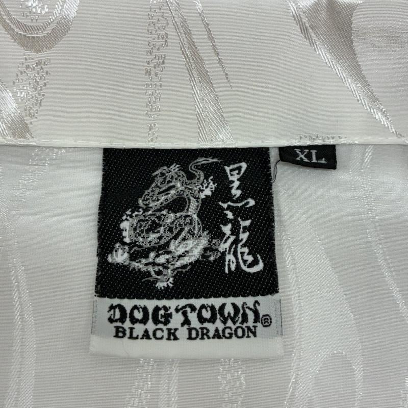 ドッグタウン DOGTOWN シャツ、ブラウス 半袖 BLACK DRAGON ブラック ドラゴン トライバル 龍 スカル オープンカラー アロハシャツ XL メンズ USED 古着 中古 50164597