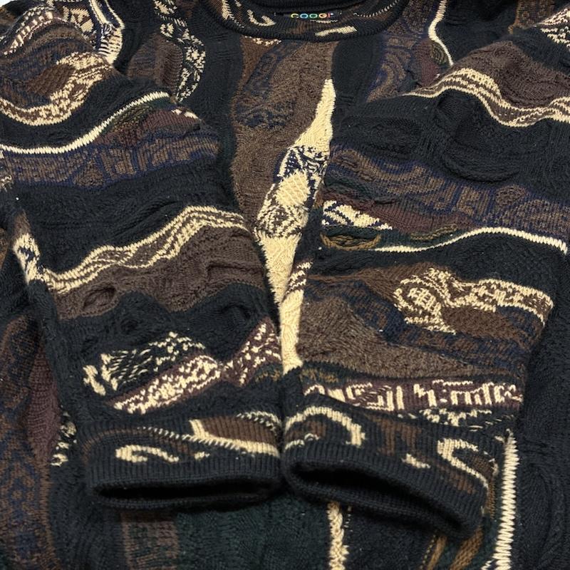 クージ COOGI ニット、セーター 長袖 オーストラリア製 3D ニット プルオーバー セーター XS メンズ USED 古着 中古 50164599