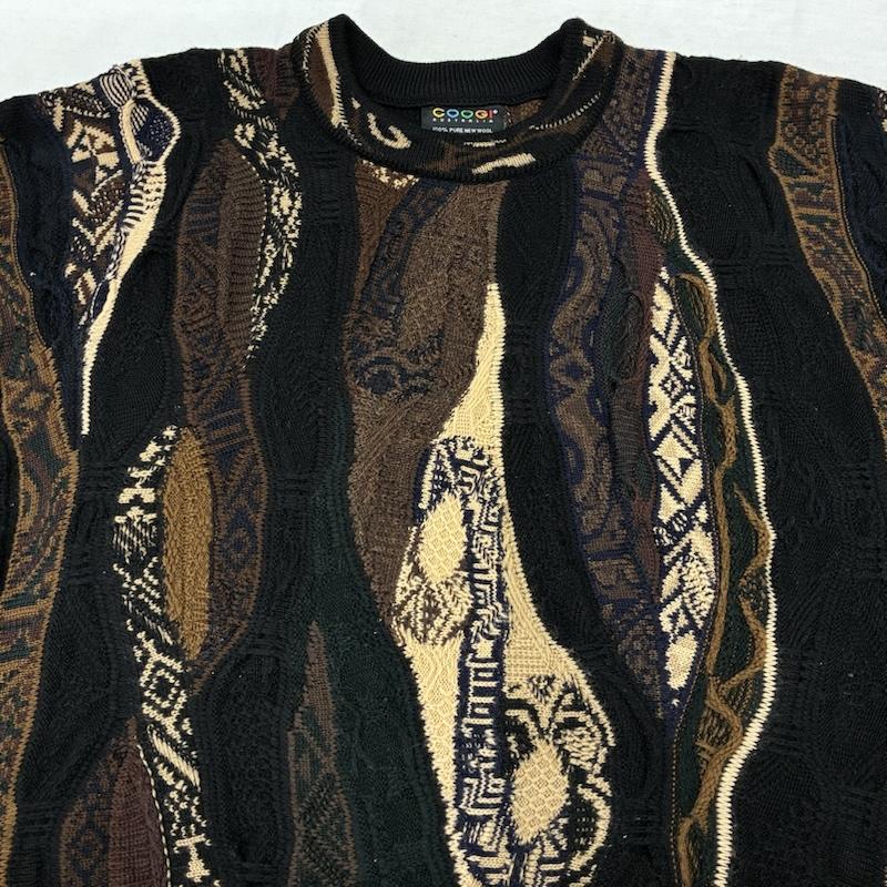 クージ COOGI ニット、セーター 長袖 オーストラリア製 3D ニット プルオーバー セーター XS メンズ USED 古着 中古 50164599