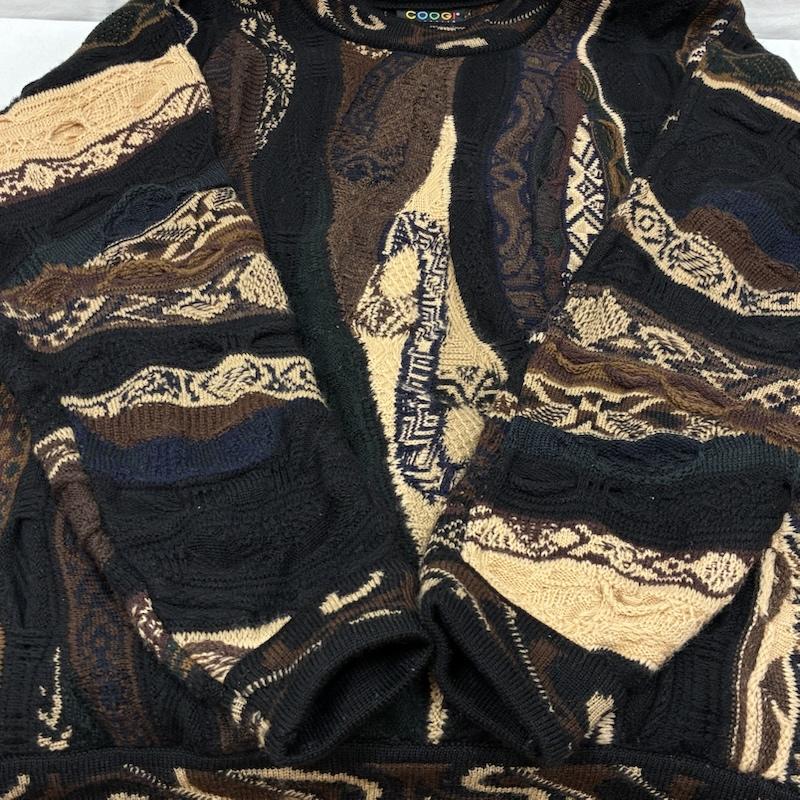 クージ COOGI ニット、セーター 長袖 オーストラリア製 3D ニット プルオーバー セーター XS メンズ USED 古着 中古 50164599