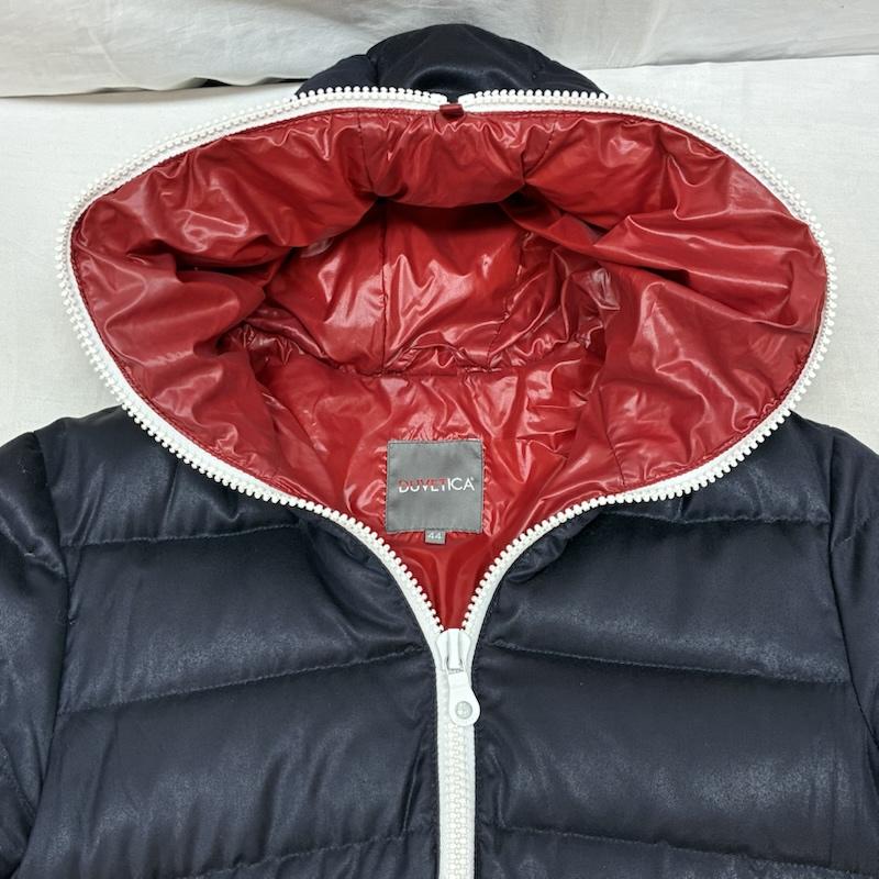 デュベティカ DUVETICA ジャケット、上着 ダウンジャケット DIONISIO WOOL ディオニシオ ウール カシミヤ U.2251.11/1087 フルジップ 短丈 フーデッド ダウンジャケット 44 レディース USED 古着 中古 50164601