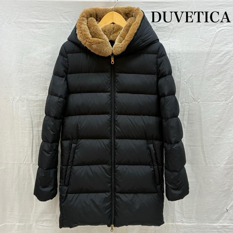 デュベティカ DUVETICA コート ダウンコート CARYSDUE カリスドゥエ 182-D 4842N00 1162 ラビット ファー フルジップ ダウン コート 42 レディース USED 古着 中古 50164605