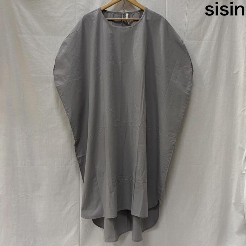 古着 USED ワンピース ロングスカート kasi-friendly sisin(シシン) コクーンシルエット ノースリーブ ワンピース ライトグレー FREE FREE 無地 灰 / グレー / gray レディース USED 古着 中古 50164606