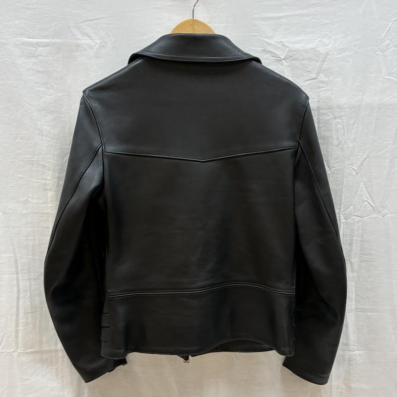 トリプルシックスレザーウェア 666LEATHERWEAR ジャケット、上着 レザージャケット タイトフィット サイドベルト レザー ジャケット ダブル ライダース LJW-1TF タータンチェック シープスキン 36 レディース USED 古着 中古 50164609