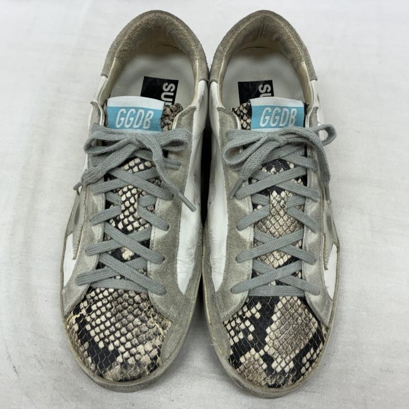 ゴールデングースデラックスブランド GOLDEN GOOSE DELUXE BRAND スニーカー スニーカー スーパースター パイソン スエード レザー ローカット スニーカー ヴィンテージ加工 39 25.0cm メンズ USED 古着 中古 50164614