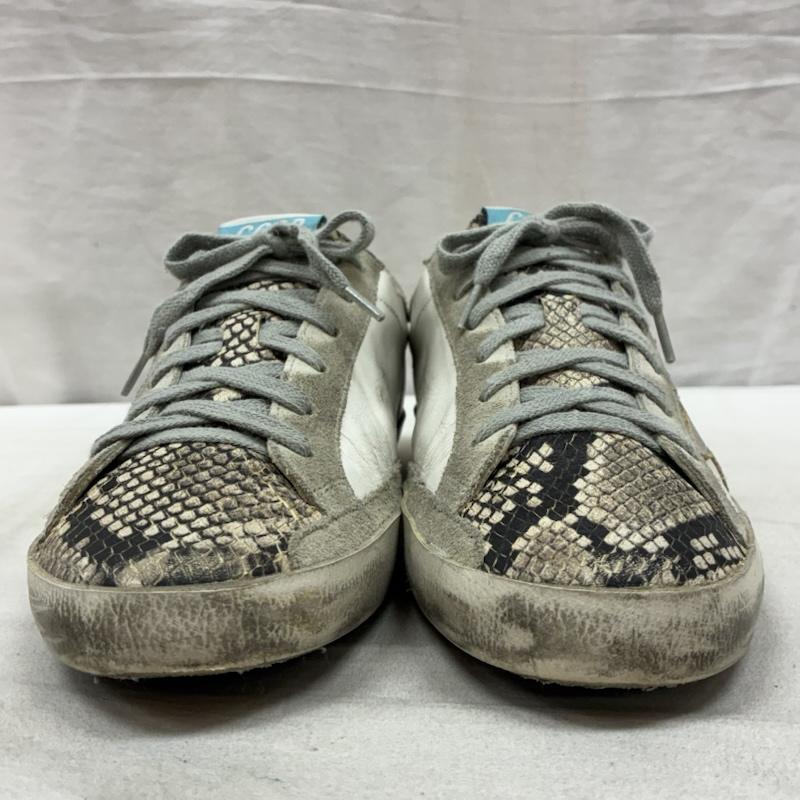 ゴールデングースデラックスブランド GOLDEN GOOSE DELUXE BRAND スニーカー スニーカー スーパースター パイソン スエード レザー ローカット スニーカー ヴィンテージ加工 39 25.0cm メンズ USED 古着 中古 50164614