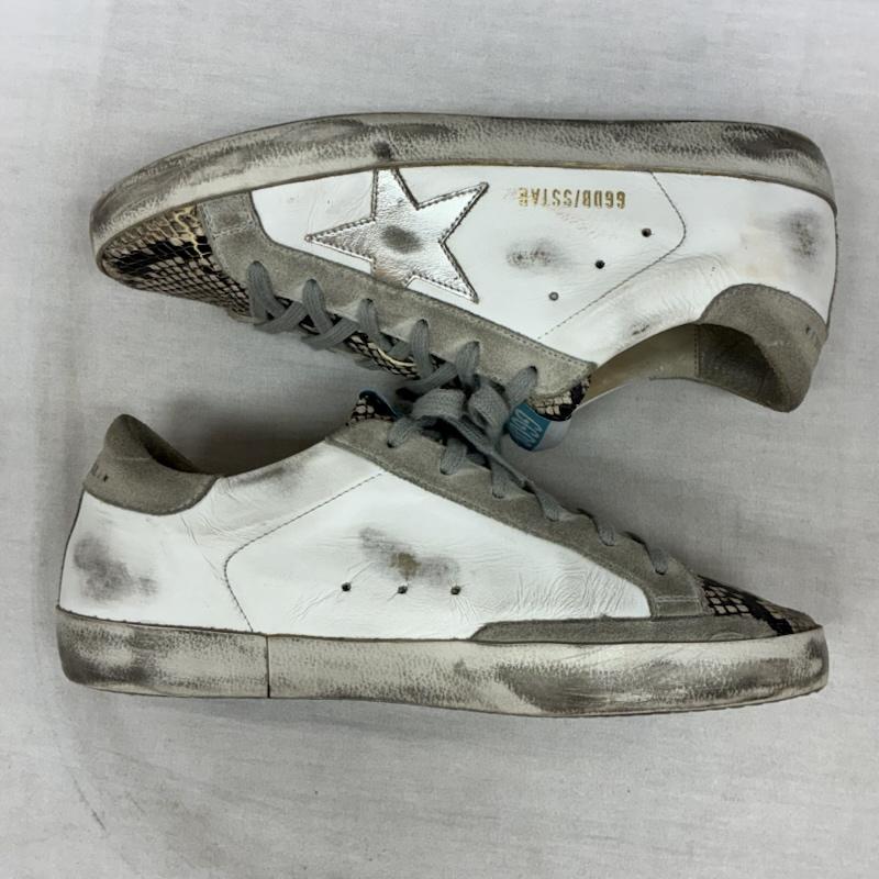 ゴールデングースデラックスブランド GOLDEN GOOSE DELUXE BRAND スニーカー スニーカー スーパースター パイソン スエード レザー ローカット スニーカー ヴィンテージ加工 39 25.0cm メンズ USED 古着 中古 50164614