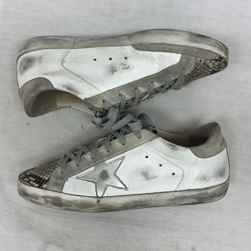 ゴールデングースデラックスブランド GOLDEN GOOSE DELUXE BRAND スニーカー スニーカー スーパースター パイソン スエード レザー ローカット スニーカー ヴィンテージ加工 39 25.0cm メンズ USED 古着 中古 50164614