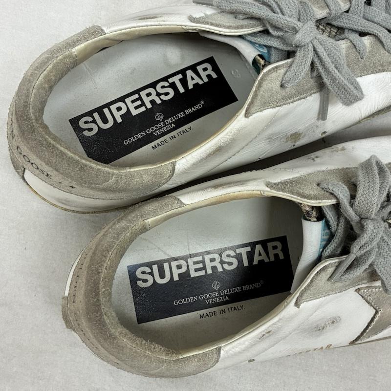 ゴールデングースデラックスブランド GOLDEN GOOSE DELUXE BRAND スニーカー スニーカー スーパースター パイソン スエード レザー ローカット スニーカー ヴィンテージ加工 39 25.0cm メンズ USED 古着 中古 50164614