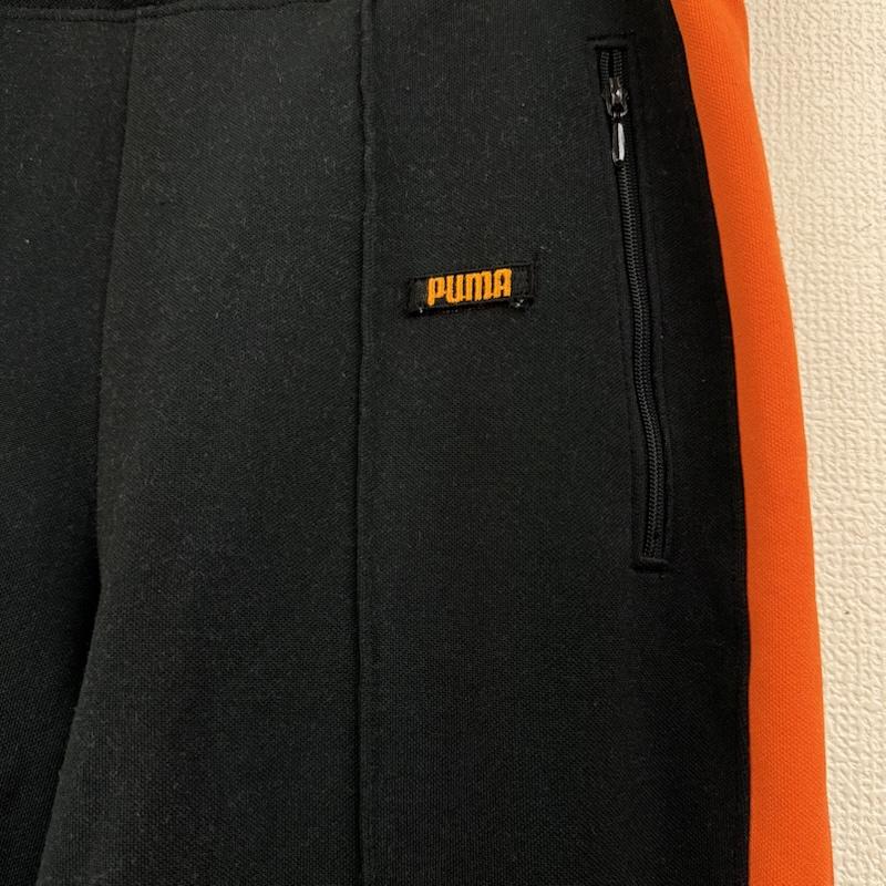 プーマ PUMA パンツ スラックス 日本製 センターシーム ピンタック 裾ジップ サイドライン トラックパンツ D-OS-1352 黒 / ブラック / black メンズ USED 古着 中古 50164615