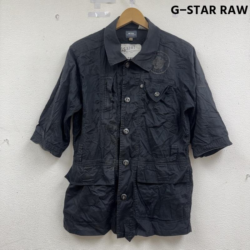ジースターロゥ G-STAR RAW シャツ、ブラウス 半袖 ミリタリーテイスト ギミック フラップ ポケット 半袖 シャツ GS3301 M 黒 / ブラック / black メンズ USED 古着 中古 50164618