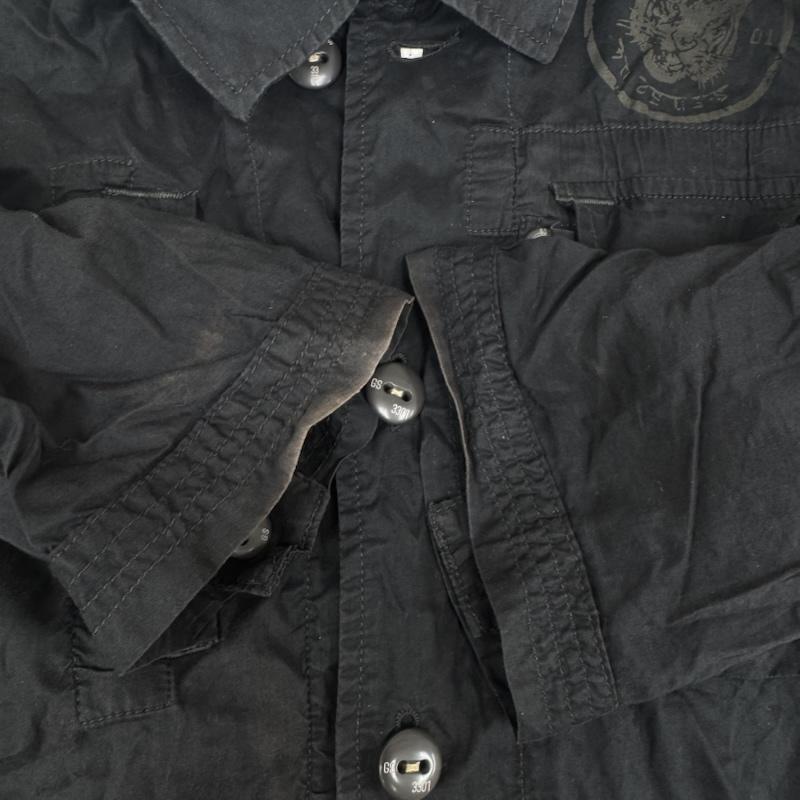 ジースターロゥ G-STAR RAW シャツ、ブラウス 半袖 ミリタリーテイスト ギミック フラップ ポケット 半袖 シャツ GS3301 M 黒 / ブラック / black メンズ USED 古着 中古 50164618