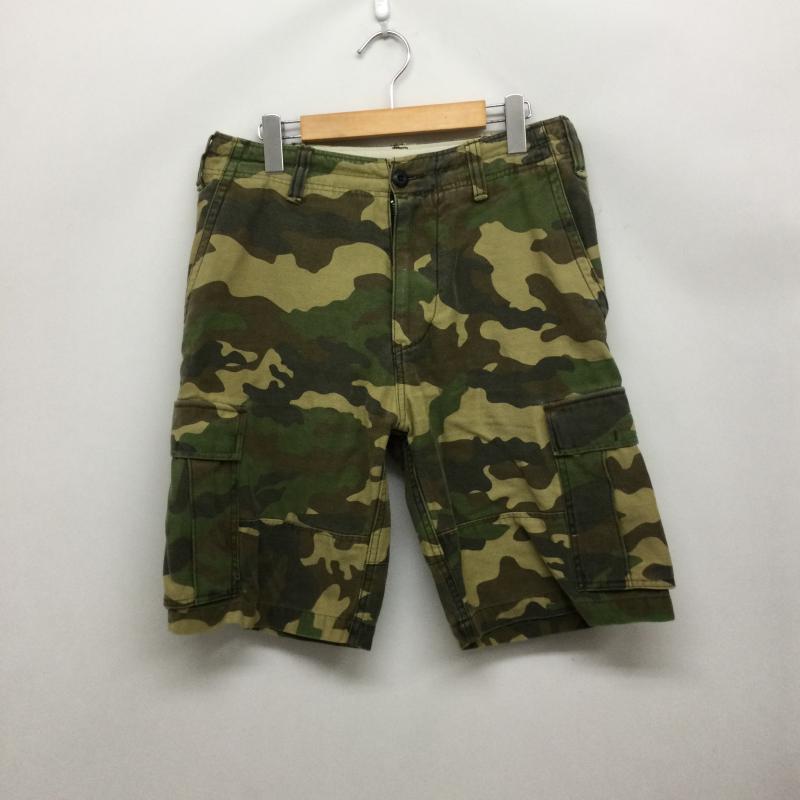 アベイシングエイプ A BATHING APE パンツ ショートパンツ a bathing ape ハーフパンツカーゴ 迷彩 S カモフラージュ柄・迷彩 カーキ / カーキ / khaki メンズ USED 古着 中古 50164619