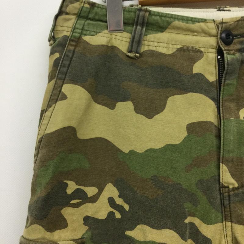 アベイシングエイプ A BATHING APE パンツ ショートパンツ a bathing ape ハーフパンツカーゴ 迷彩 S カモフラージュ柄・迷彩 カーキ / カーキ / khaki メンズ USED 古着 中古 50164619