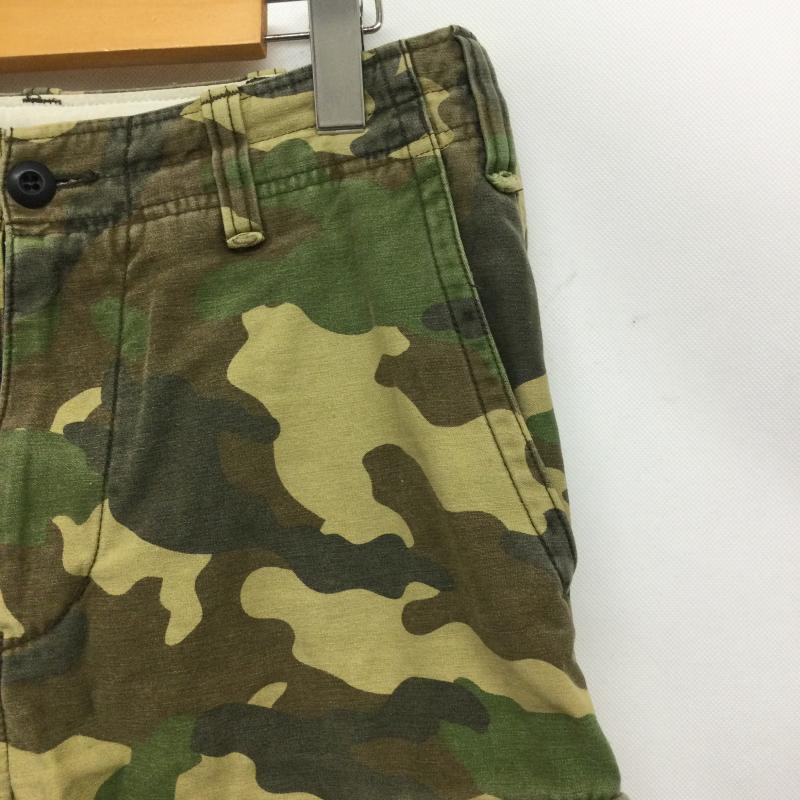 アベイシングエイプ A BATHING APE パンツ ショートパンツ a bathing ape ハーフパンツカーゴ 迷彩 S カモフラージュ柄・迷彩 カーキ / カーキ / khaki メンズ USED 古着 中古 50164619
