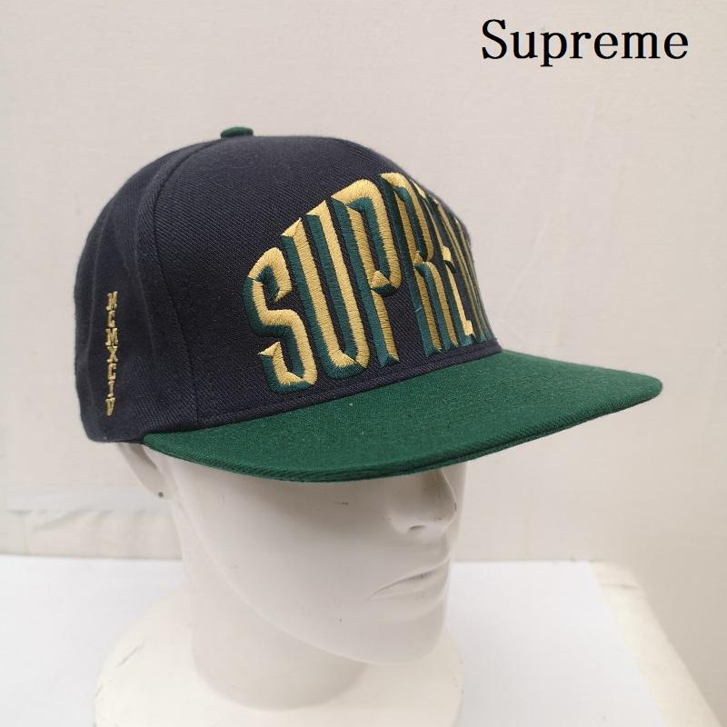 シュプリーム Supreme 帽子 キャップ 12AW Bevelled Logo 5-Panel ロゴ キャップ - 紺 / ネイビー / navy メンズ USED 古着 中古 50164622