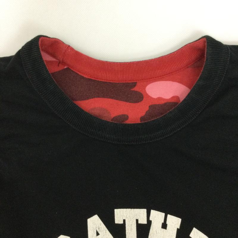 アベイシングエイプ A BATHING APE タンクトップ タンクトップ a bathing ape タンクトップ　リバーシブル　BAPE　迷彩 M ロゴ、文字 黒 / ブラック / black X 赤 / レッド / red メンズ USED 古着 中古 50164624