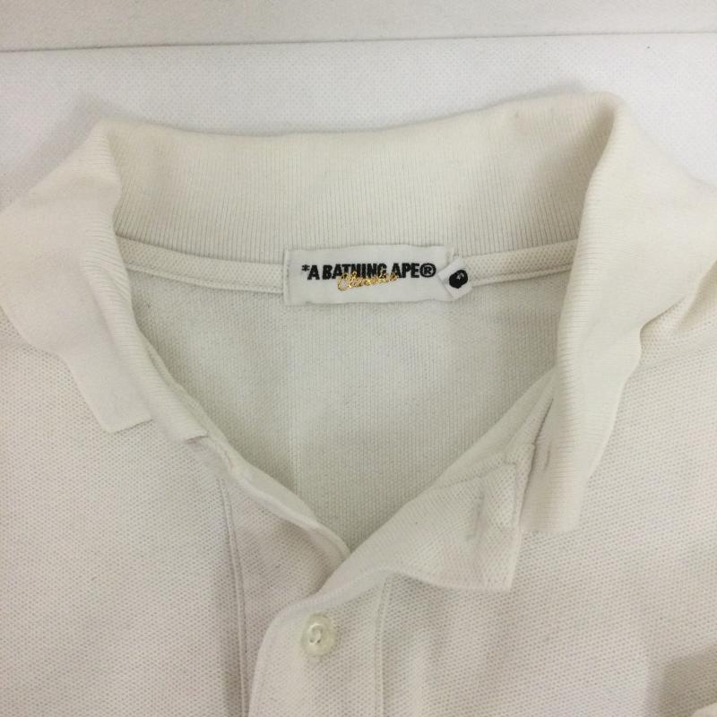 アベイシングエイプ A BATHING APE ポロシャツ 半袖 a bathing ape ポロシャツ　ワンポイント M ワンポイント 白 / ホワイト / white メンズ USED 古着 中古 50164626