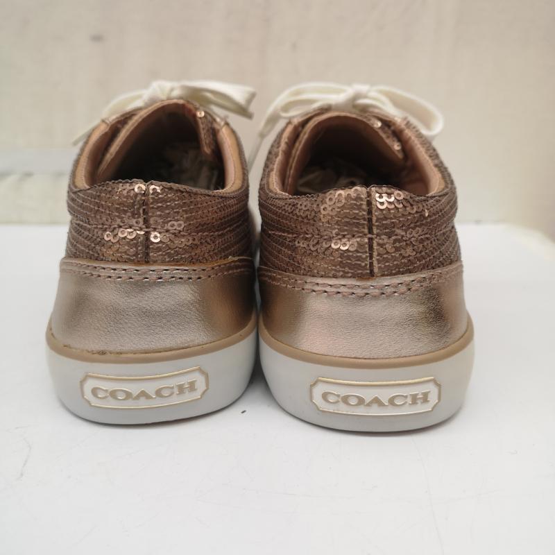 コーチ COACH スニーカー スニーカー シークイン スパンコール メタリック スニーカー Q1308 25.5cm レディース USED 古着 中古 50164628