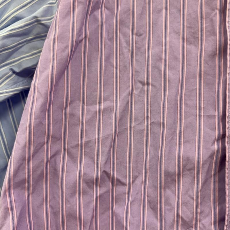 コムデギャルソンオム COMME des GARCONS HOMME シャツ、ブラウス 長袖 クレイジーパターン 切り替え ストライプ タータンチェック 長袖シャツ 2008AW XS 水色 / ライトブルー / メンズ USED 古着 中古 50164635