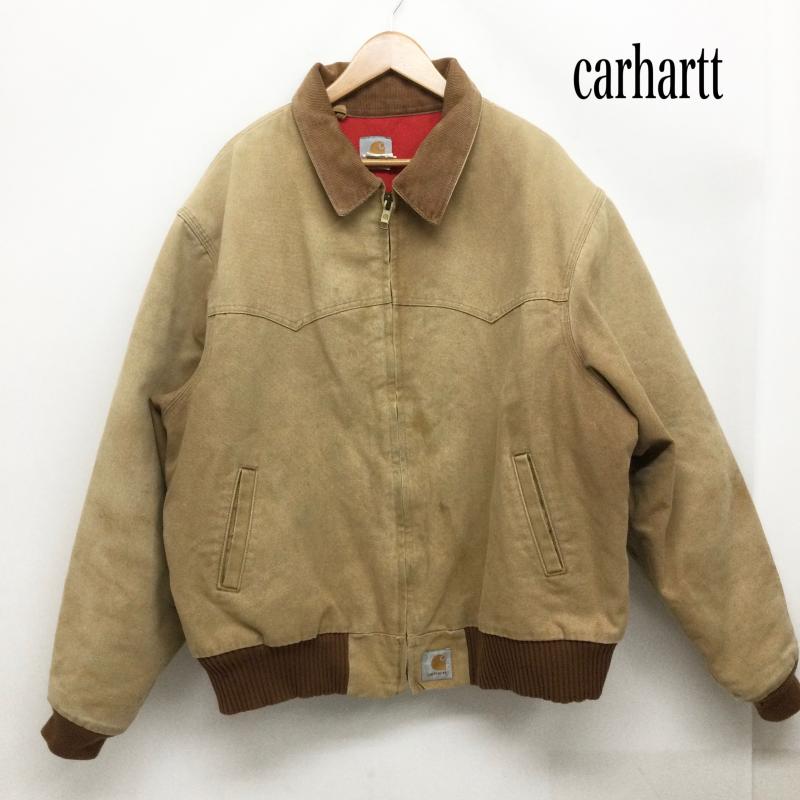 カーハート Carhartt ジャケット、上着 ジャンパー、ブルゾン Carhartt サンタフェジャケット J13 BRN アメリカ製 XXL 無地 ベージュ / ベージュ / beige メンズ USED 古着 中古 50164640