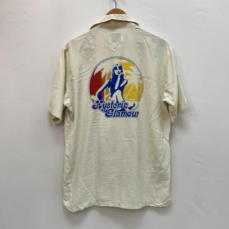 ヒステリックグラマー HYSTERIC GLAMOUR シャツ、ブラウス 半袖 ヒスガール オープンカラーシャツ アロハ 02191AH09 M アイボリー / アイボリー / メンズ USED 古着 中古 50164642
