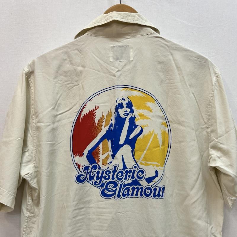 ヒステリックグラマー HYSTERIC GLAMOUR シャツ、ブラウス 半袖 ヒスガール オープンカラーシャツ アロハ 02191AH09 M アイボリー / アイボリー / メンズ USED 古着 中古 50164642