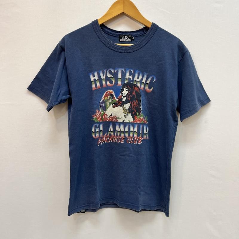 ヒステリックグラマー HYSTERIC GLAMOUR Tシャツ 半袖 USED加工 ガールプリント Tシャツ 02172CT02 XS 紺 / ネイビー / navy メンズ USED 古着 中古 50164646
