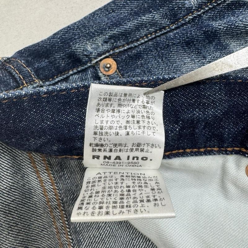 アールエヌエー RNA パンツ デニム、ジーンズ スタッズ スカル ドクロ レオパード y2k ダメージ デニム パンツ M インディゴ / インディゴ / Indigo レディース USED 古着 中古 50164651