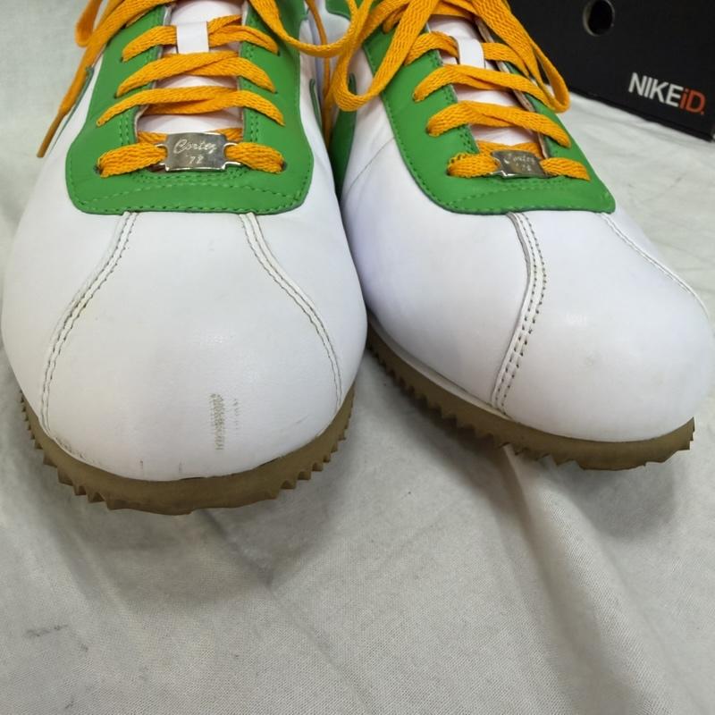 ナイキ NIKE スニーカー スニーカー NIKE ID Cortez コルテッツ US10.5 / 28.5cm US：10.5 ロゴ、文字 白 / ホワイト / white X 桃 / ピンク / pink X 緑 / グリーン / green X 橙 / オレンジ / orange メンズ USED 古着 中古 50164658