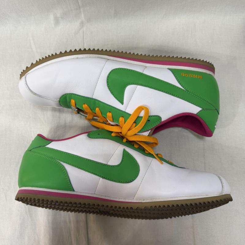 ナイキ NIKE スニーカー スニーカー NIKE ID Cortez コルテッツ US10.5 / 28.5cm US：10.5 ロゴ、文字 白 / ホワイト / white X 桃 / ピンク / pink X 緑 / グリーン / green X 橙 / オレンジ / orange メンズ USED 古着 中古 50164658
