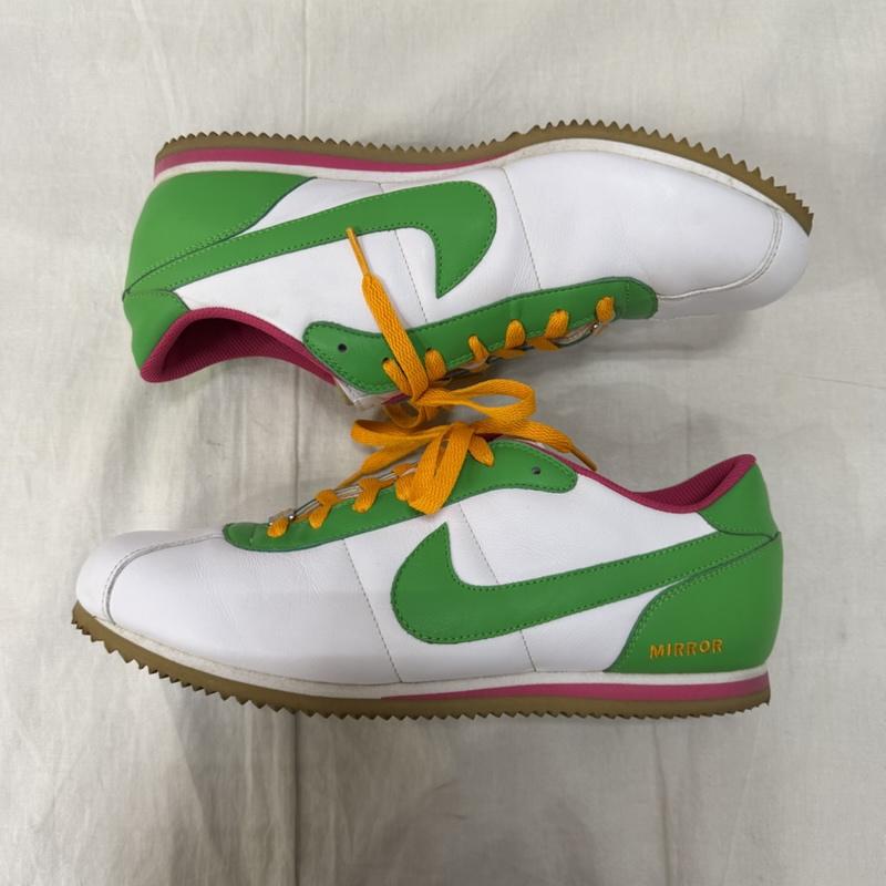ナイキ NIKE スニーカー スニーカー NIKE ID Cortez コルテッツ US10.5 / 28.5cm US：10.5 ロゴ、文字 白 / ホワイト / white X 桃 / ピンク / pink X 緑 / グリーン / green X 橙 / オレンジ / orange メンズ USED 古着 中古 50164658