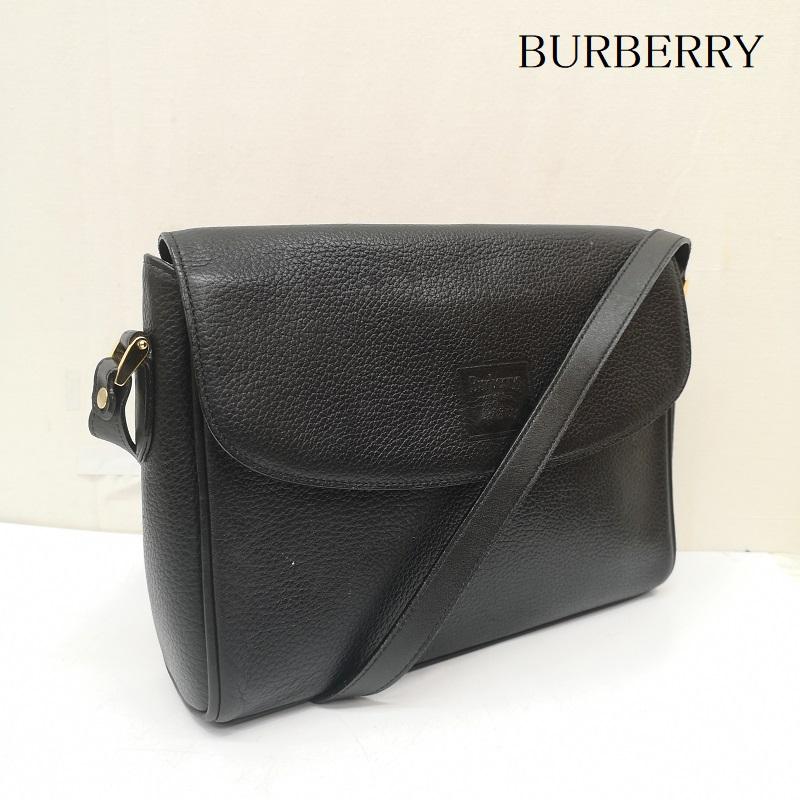 バーバリー BURBERRY ショルダーバッグ ショルダーバッグ ノバチェック レザー ショルダーバッグ - 黒 / ブラック / black レディース USED 古着 中古 50164666