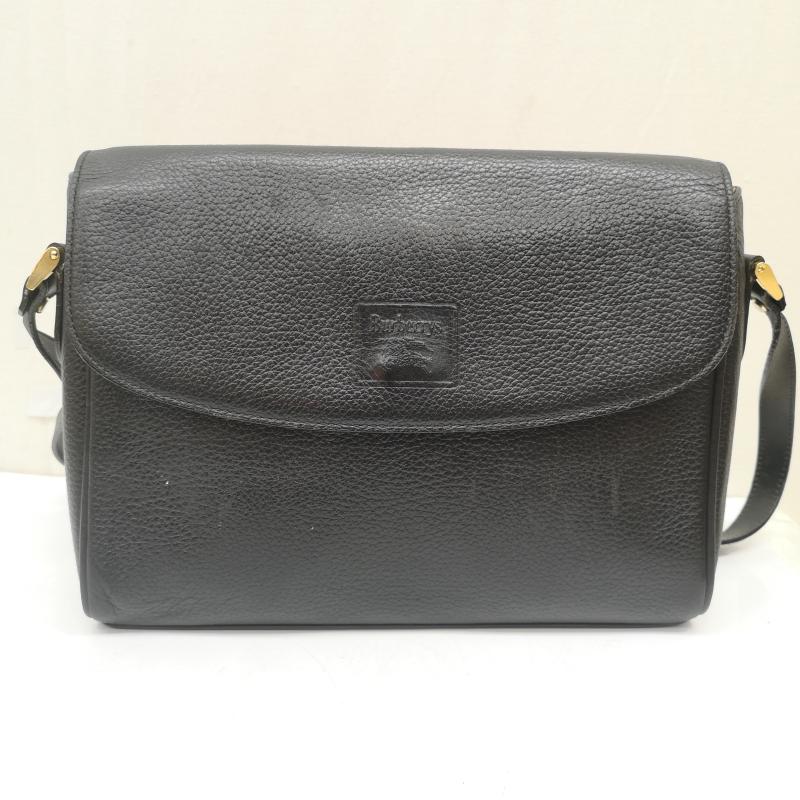 バーバリー BURBERRY ショルダーバッグ ショルダーバッグ ノバチェック レザー ショルダーバッグ - 黒 / ブラック / black レディース USED 古着 中古 50164666