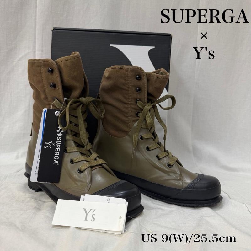 スペルガ SUPERGA ブーツ ショートブーツ SUPERGA×Y s Military Rubber Coating Boots 40(25.5cm) オリーブ×ブラウン US：7.5 無地 オリーブグリーン / オリーブグリーン / X 茶 / ブラウン / brown レディース USED 古着 中古 50164667