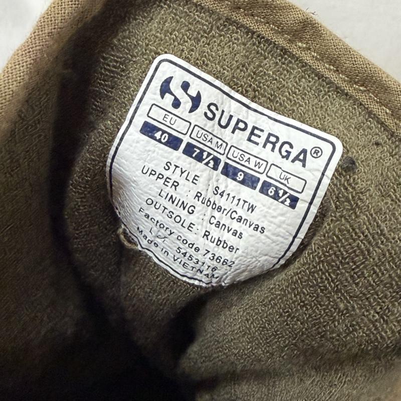 スペルガ SUPERGA ブーツ ショートブーツ SUPERGA×Y s Military Rubber Coating Boots 40(25.5cm) オリーブ×ブラウン US：7.5 無地 オリーブグリーン / オリーブグリーン / X 茶 / ブラウン / brown レディース USED 古着 中古 50164667