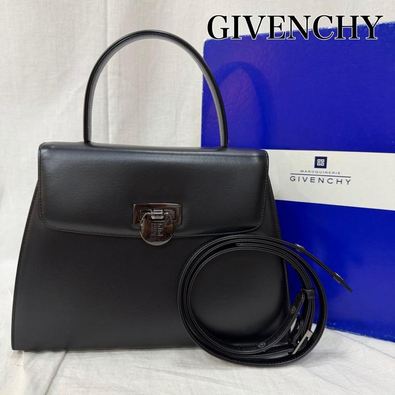 ジバンシィ GIVENCHY ショルダーバッグ ショルダーバッグ フォーマル バッグ black ショルダー ハンド 2way bag - ロゴ、文字 黒 / ブラック / black レディース USED 古着 中古 50164668