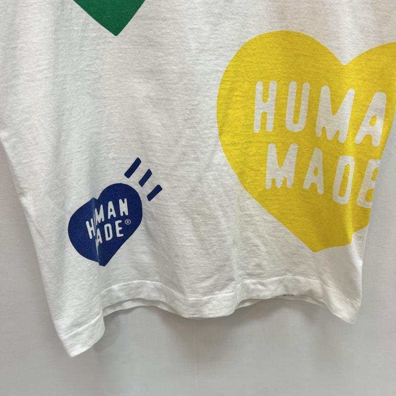 ヒューマンメード HUMAN MADE Tシャツ 半袖 BIG MULTI HEART TEE ハート ロゴ S 白 / ホワイト / white メンズ USED 古着 中古 50164670