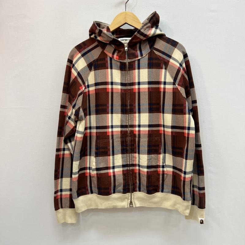 アベイシングエイプ A BATHING APE パーカー 長袖 ラブジェネチェック フルジップパーカー S メンズ USED 古着 中古 50164673