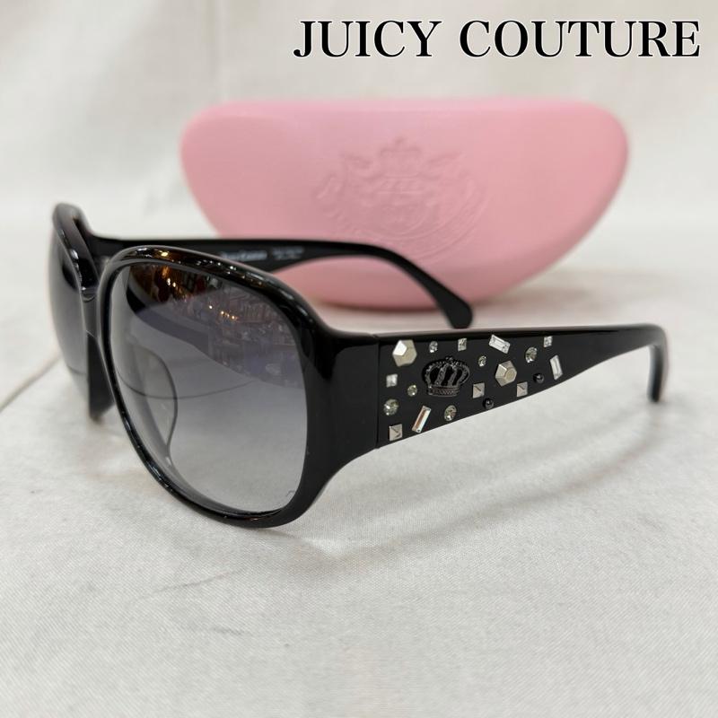ジューシークチュール JUICY COUTURE めがね・サングラス サングラス RITCH GIRLS サングラス ビッグフレーム グラデーション black クラウン スタッズ Y2K 60□15 - 黒 / ブラック / black レディース USED 古着 中古 50164674