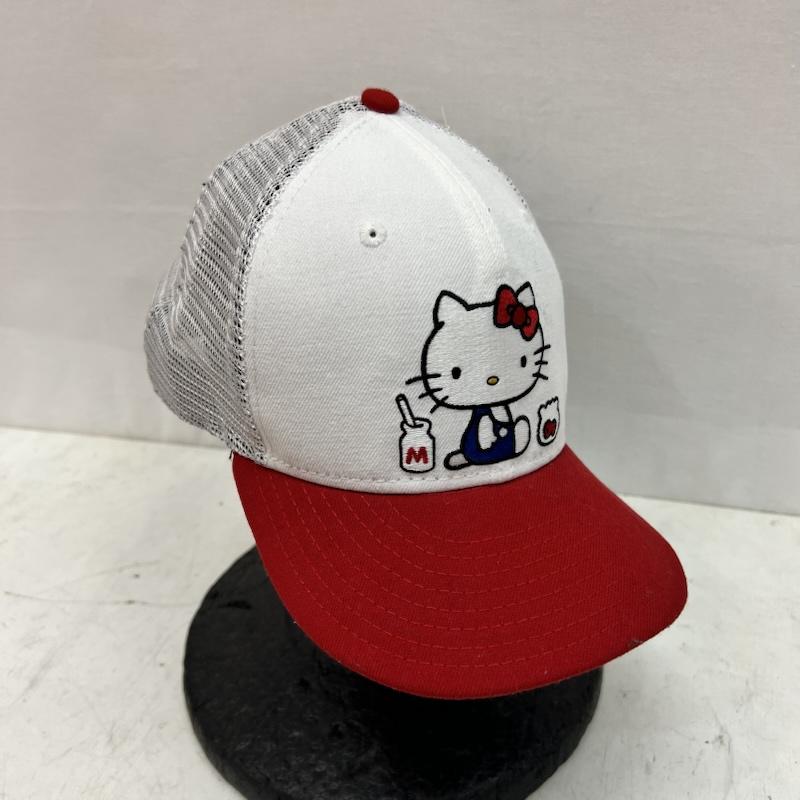 ニューエラ NEW ERA 帽子 キャップ サンリオ ハローキティ スナップバック メッシュキャップ FREE 白 / ホワイト / white X 赤 / レッド / red レディース USED 古着 中古 50164675