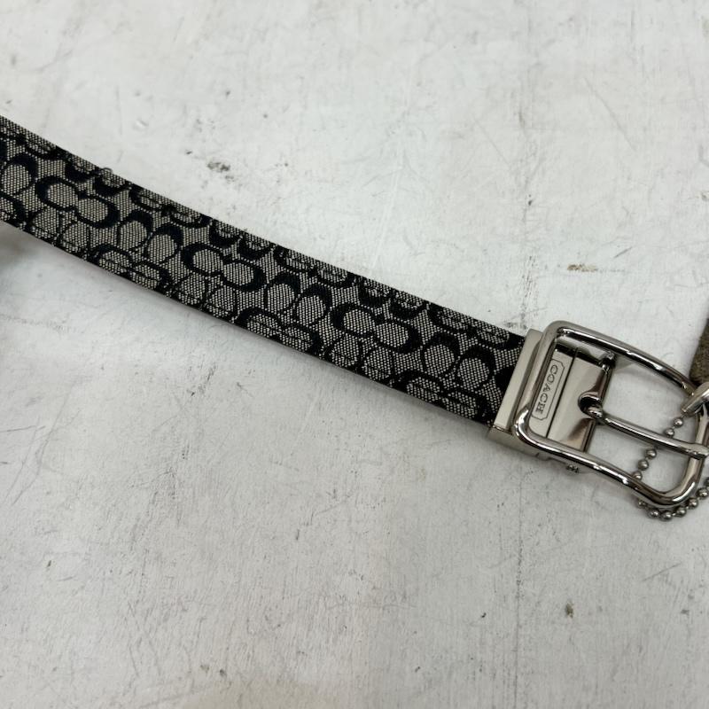 コーチ COACH ベルト・バックル ベルト シグネチャー レザーベルト イタリア製 リバーシブル 3959 - 灰 / グレー / gray X 黒 / ブラック / black レディース USED 古着 中古 50164676