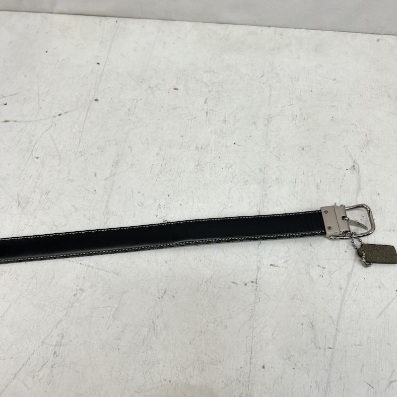 コーチ COACH ベルト・バックル ベルト シグネチャー レザーベルト イタリア製 リバーシブル 3959 - 灰 / グレー / gray X 黒 / ブラック / black レディース USED 古着 中古 50164676