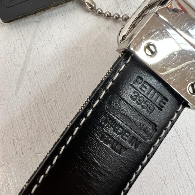 コーチ COACH ベルト・バックル ベルト シグネチャー レザーベルト イタリア製 リバーシブル 3959 - 灰 / グレー / gray X 黒 / ブラック / black レディース USED 古着 中古 50164676