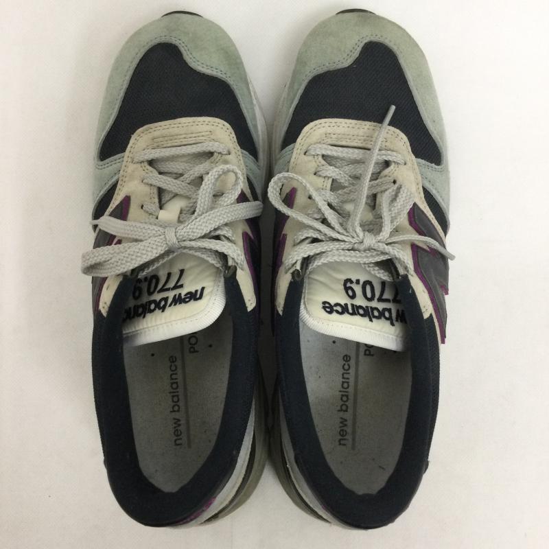 ニューバランス New Balance スニーカー スニーカー New Balance ニューバランス スニーカー 7709 MADE IN ENGLAND イングランド製 M7709EC US：9.5 水色 / ライトブルー / X 紺 / ネイビー / navy メンズ USED 古着 中古 50164678