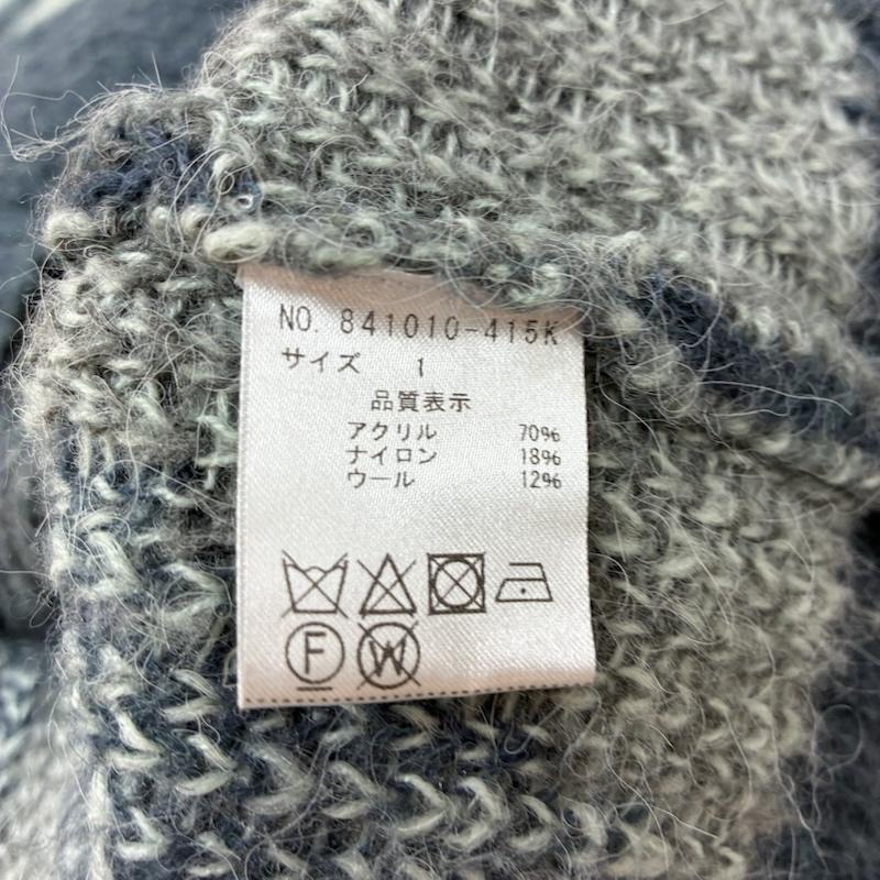 ノーアイディ NO ID. カーディガン 長袖 841010-415K アーガイル ダイヤ シャギー カーディガン モヘア調 グランジ 1 メンズ USED 古着 中古 50164683