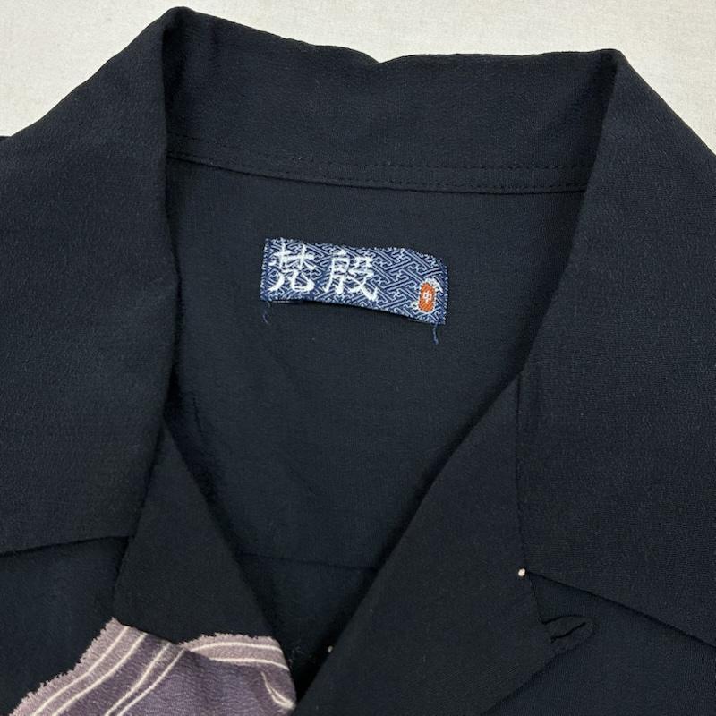 古着 USED シャツ、ブラウス 半袖 梵殿 兎 波 和柄 オープンカラー レーヨン アロハシャツ M メンズ USED 古着 中古 50164687