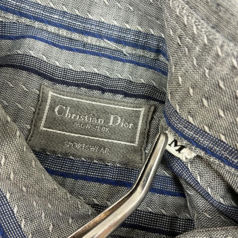 クリスチャンディオール Christian Dior シャツ、ブラウス 半袖 MONSIEUR 90s OLD オールド マルチ ストライプ ステッチ ボタンシャツ M メンズ USED 古着 中古 50164688