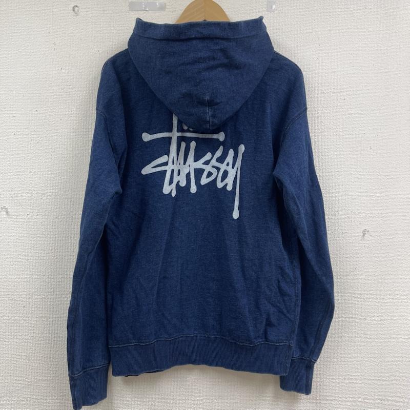 ステューシー STUSSY パーカー 長袖 ストックロゴ インディゴ 染め プルオーバー スウェット パーカー M インディゴ / インディゴ / Indigo メンズ USED 古着 中古 50164692