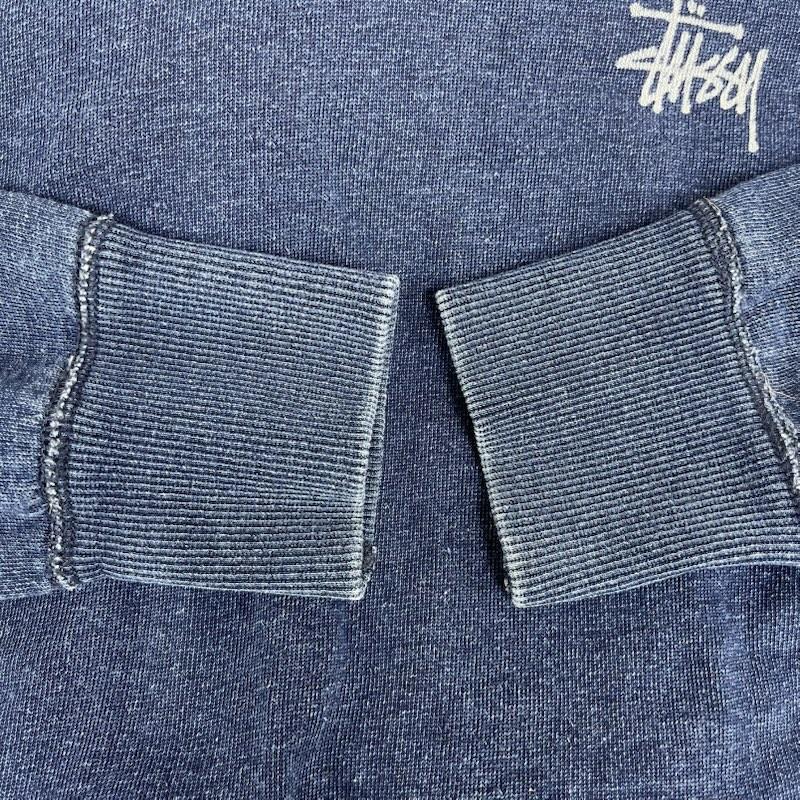 ステューシー STUSSY パーカー 長袖 ストックロゴ インディゴ 染め プルオーバー スウェット パーカー M インディゴ / インディゴ / Indigo メンズ USED 古着 中古 50164692
